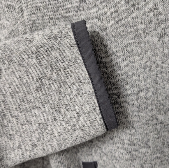 Lululemon Its Fleecing Cold Zip Up Sweater, Heathered White / Dark Carbon - Picture 12 of 15